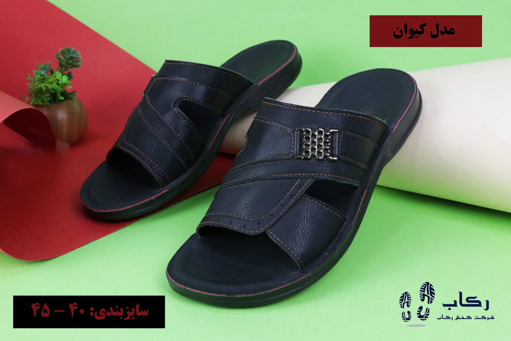 دمپایی مردانه چرم