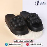 دمپایی زنانه پلاستیکی فانتزی شیک خوشگل جدید رنگ مشکی مدل مدا