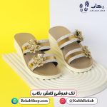 خرید دمپایی دخترانه مجلسی طبی طلایی رنگ سایز 25 مدل رها