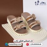 خرید دمپایی دخترانه مجلسی طبی طلایی رنگ سایز 25 مدل رها