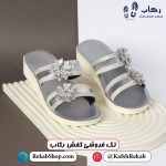 خرید دمپایی دخترانه مجلسی طبی پلاتینی رنگ سایز 25 مدل رها