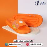 دمپایی زنانه گلدار نارنجی سایز 40 مدل هلن