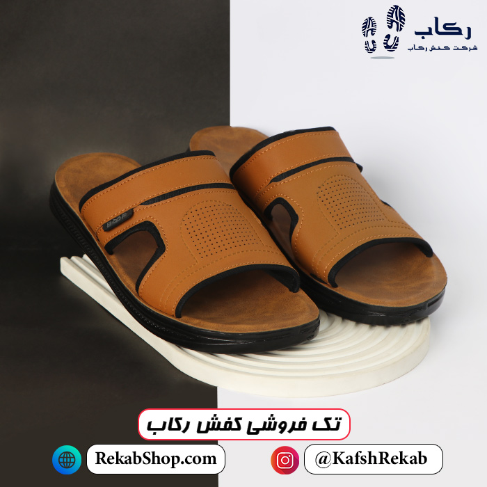 دمپایی مردانه طبی بیرونی روفرشی شیک جدید لاکچری مدل کارن