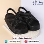 دمپایی رکابدار زنانه مشکی خوشگل سایز 37 مدل کاروس