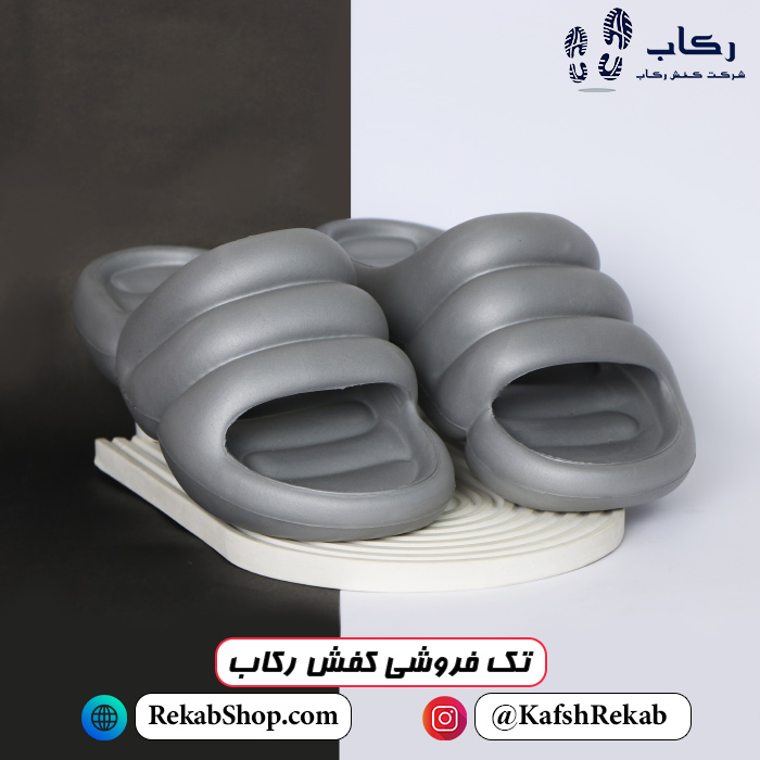 دمپایی مردانه پلاستیکی حمام و دستشویی روفرشی بیرونی مدل رادو
