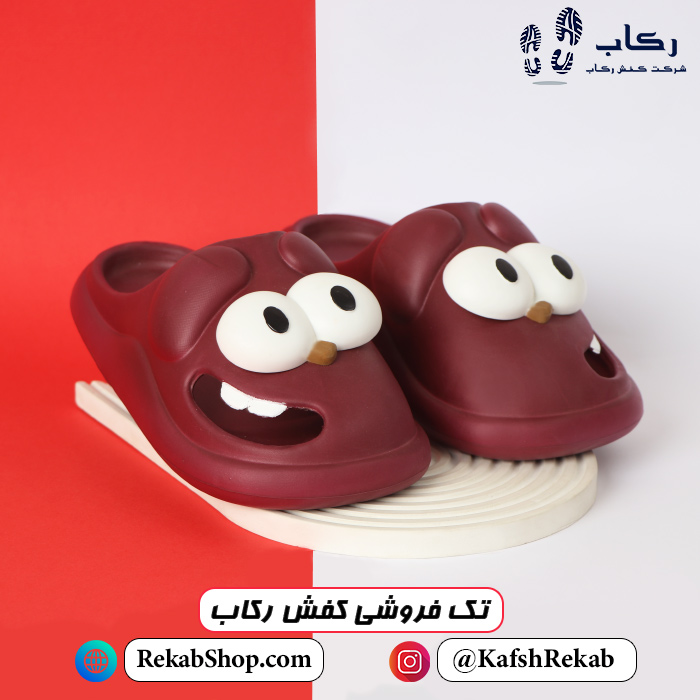 دمپایی زنانه فانتزی قرمز شیک مدل دراگون