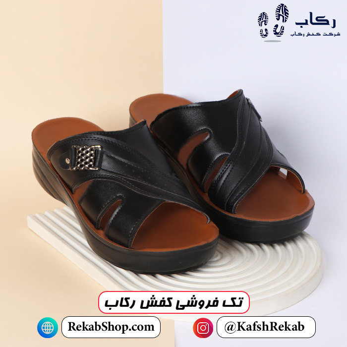 دمپایی عرب مردانه لوکس چرمی سایز 45 مدل عمار