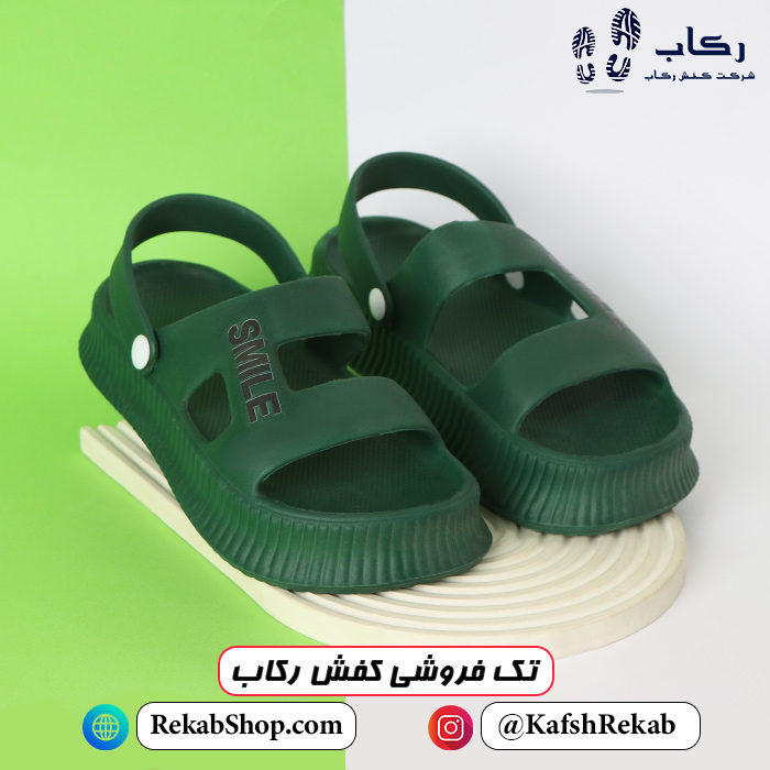 دمپایی زنانه رکابدار پلاستیکی شیک مدل آماندا چاپدار