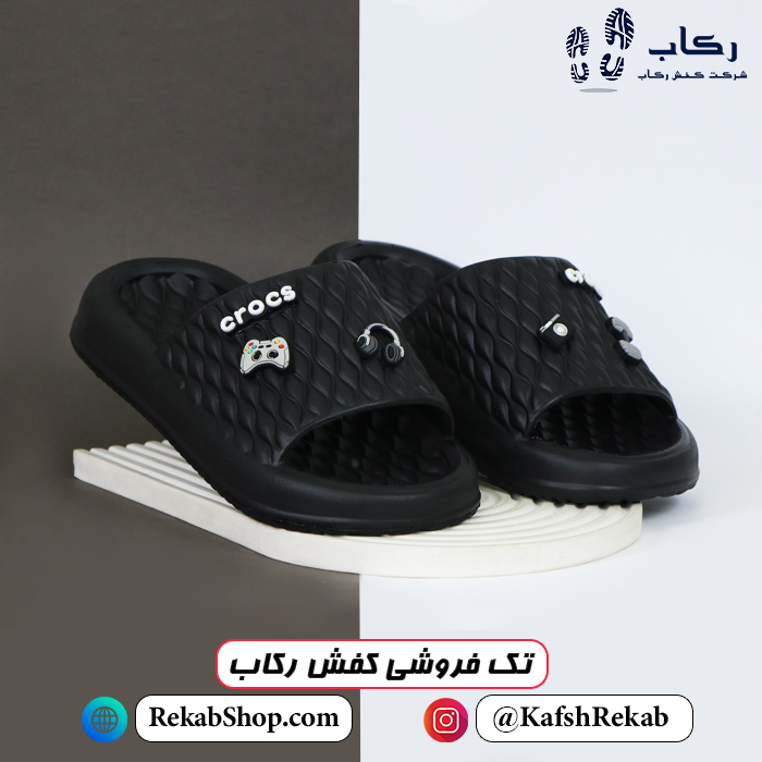 دمپایی مردانه استیکردار فانتزی لاکچری مدل آریاپلاس استیکردار